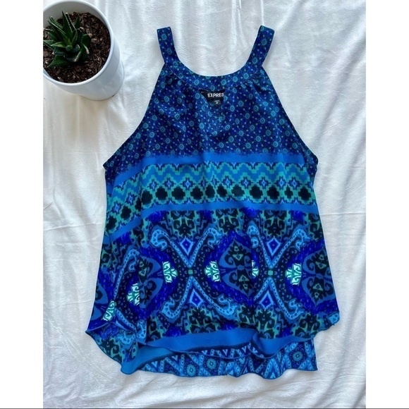 🛍 Express Tapestry Mixed Pattern Tank - Picture 3 of 6